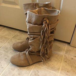 Boho fringe boots